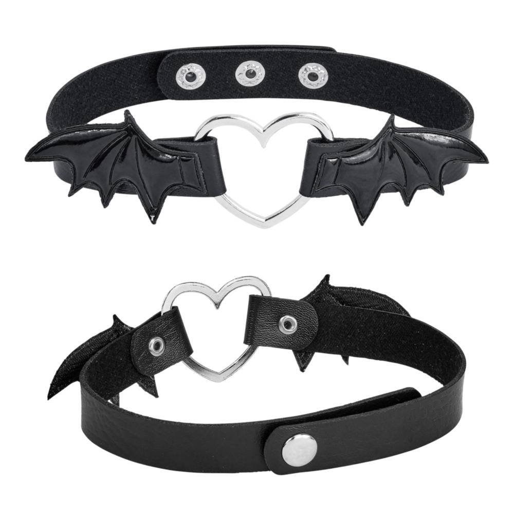 Hjerte Choker Med Flagermusvinger