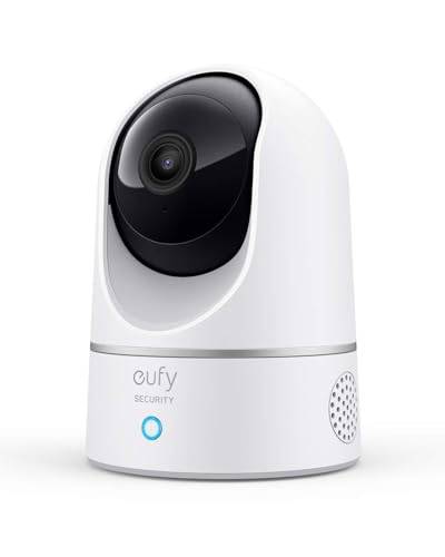 Eufy Övervakningskamera, Ip-Kamera, Säkerhet Inomhuskamera 2K För Inomhusbruk, Plug-In Pan/Tilt Säkerhetskamera Med Röstassistent, Rörelsesensor (Renoverad)