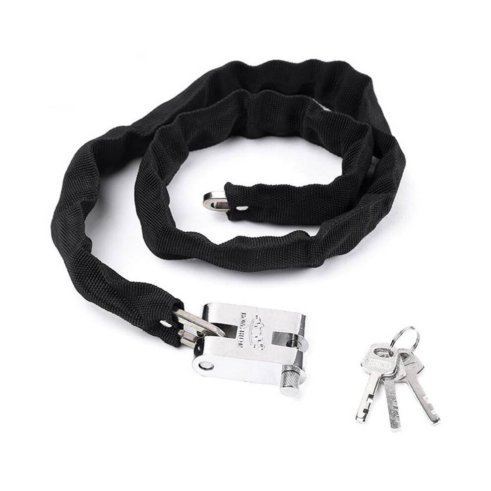 Bike Lock 101CM Metal Anti-Theft MTB Road Bike Heavy Duty Safety Lock Motorcycle Padlock Bicycle Chain Lock with Key