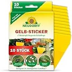 Neudorff Gelbsticker gegen kleine fliegende Schädlinge wie Trauermücken, insektizid frei, geruchlos, 10 Stück (1er Pack), Schwarz