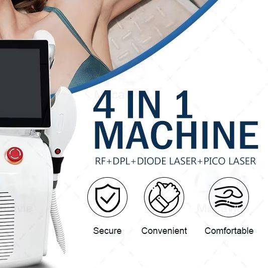 Best Selling 4 in 1 Diode Laser Pico 808 Carbon Peel RF IPL Picosecond Laser Hair Removal Tattoo Removal Machine