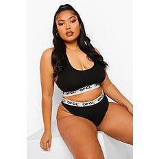 Plus Ofcl Tape Jersey Bralet Set - black - 54