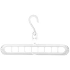 Nordic Portable MultiFunctional Hangers 9 Hole Space Saving Hanger Magic Hanger (White)