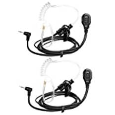 Retevis EA101M Walkie Talkie öronsnäcka radio headset 1 stift 2,5 mm kompatibel RT45 Motorola TLKR T92 H2O T60 T80 Extreme T82 T82 Extreme T60 T61 T62 T81 Hunter HYT TC-320 (2 st)