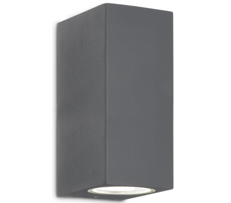 UP Dobbelt Væglampe i aluminium H15 cm 2 x G9 - Antracit