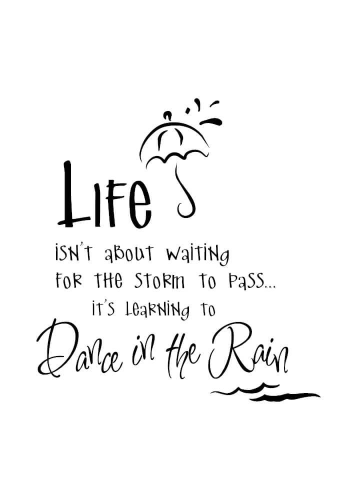 Plakat - Dance in the rain fra Walldelux.dk