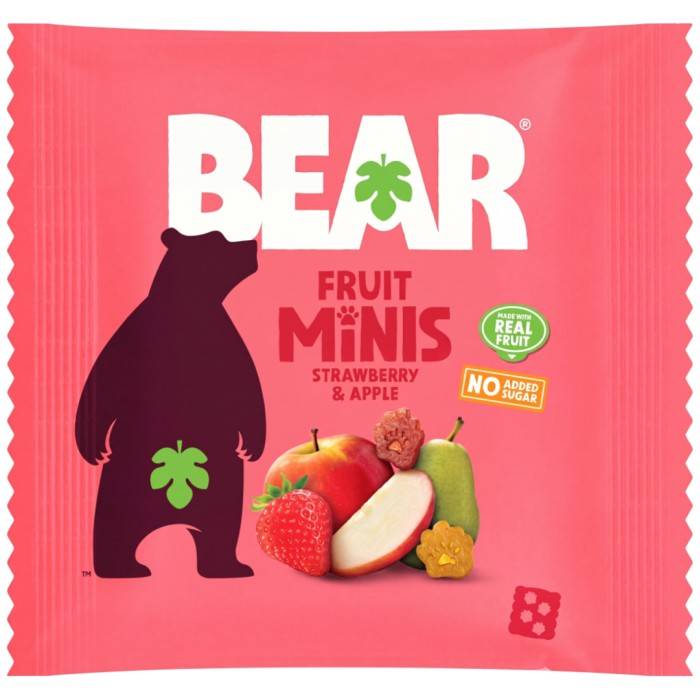 Bear Fruktbitar Jordgubb & Äpple 20 g