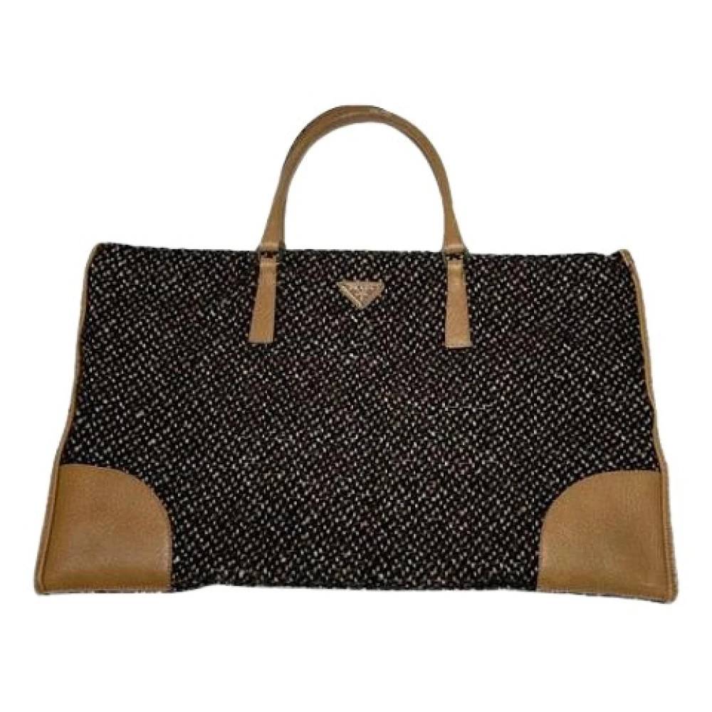 Prada Vintage Pre-owned Uld Vintage Tote Taske - Vintage - Dame - Brun - ONE SIZE - Uld