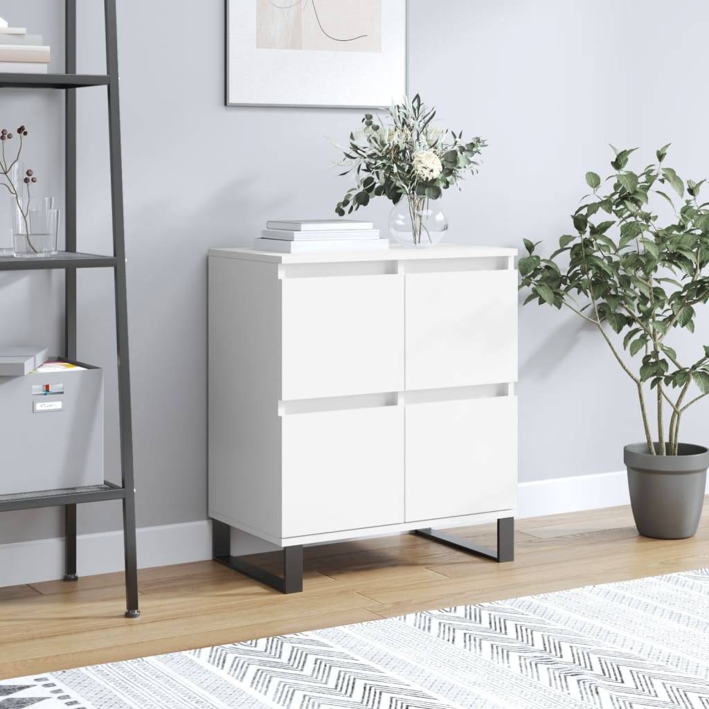 Skænk 60x35x70 Cm Konstrueret Træ - Hvid