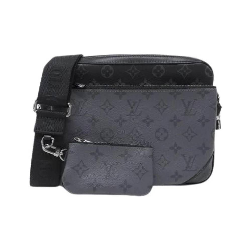 Louis Vuitton Vintage Pre-owned Monogram Eclipse Reverse Skuldertaske - Vintage - Herre - Sort - ONE SIZE - Uld