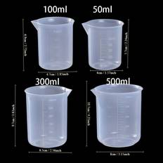 TEMU 4pcs Plastic Measuring Cups Set, - Kitchen , -size (, 100ml, 300ml, 500ml) Measurement , For Cooking, , Salons