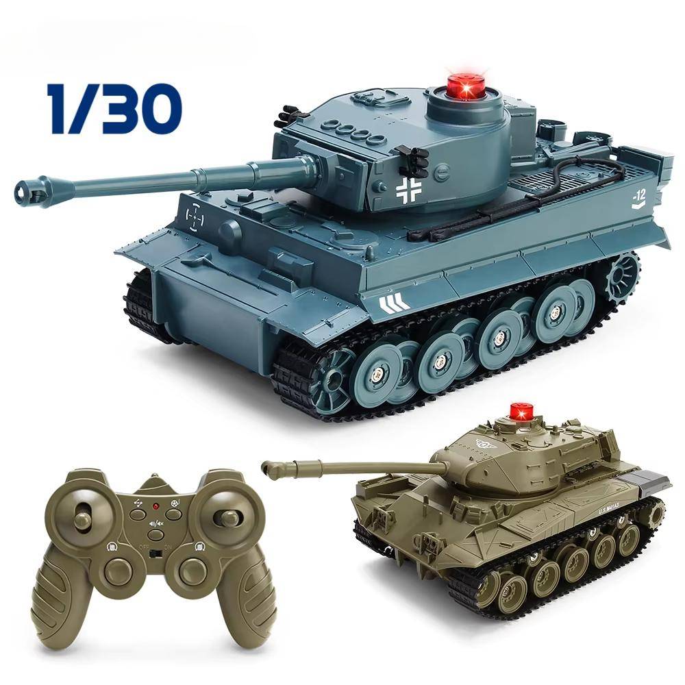 Ny RC Tank Model Toy 2.4G Fjärrkontroll Programmerbar Tracked Tank Ljudeffekt Military Tank 1/30 Fjärrkontroll Billeksak Lämplig för pojkar Present ar
