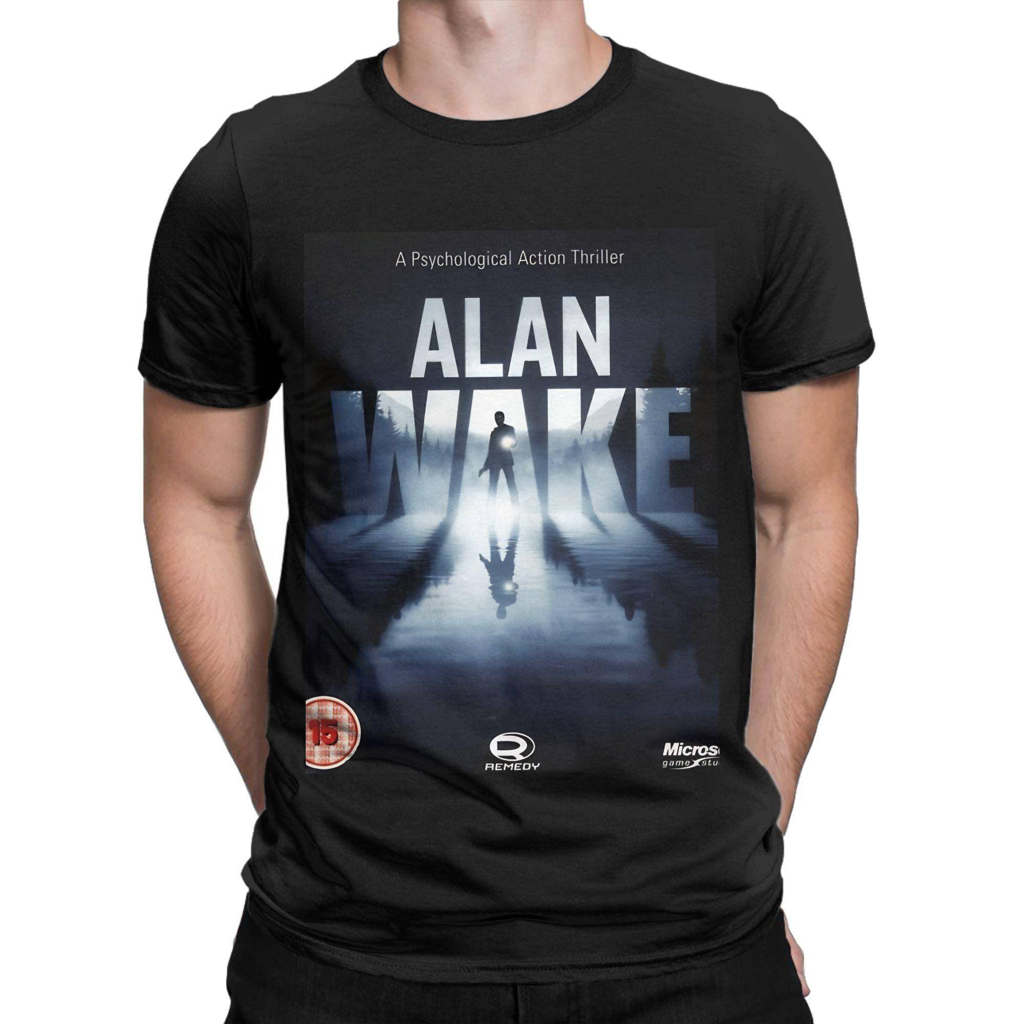 Alan Wake Svart Grafisk 100% Bomull T-shirt Alan Wake 2 T-shirts Toppar För Unisex cm