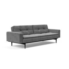 Innovation Dublexo Sovesofa (563 Twist Charcoal, Styletto Black Wood With Arms)