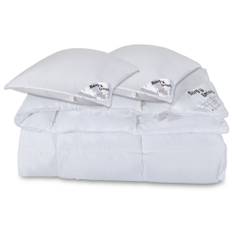 Set med täcke och kudde - Dubbelt helårs fibertäcke 240x220 cm + 2x kudde 60x63 cm - Microfiber täcke - Borg Living (240x220 cm)