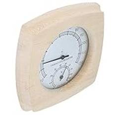 Miljövänlig Bastu Termo-Hygrometer, Högkvalitativ Trämaterial Termometer Hygrometer, för Människors Bastu Rum