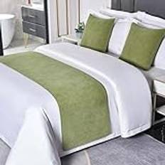 Chenille Soft Bed Runners Halsdukar King Size Bed Scarf med örngott Enfärgad Ingen blekande sänggavel Handduk Hotell Hem Sängkläder Sängöverkast,D-50 * 260CM(2.0m bed)