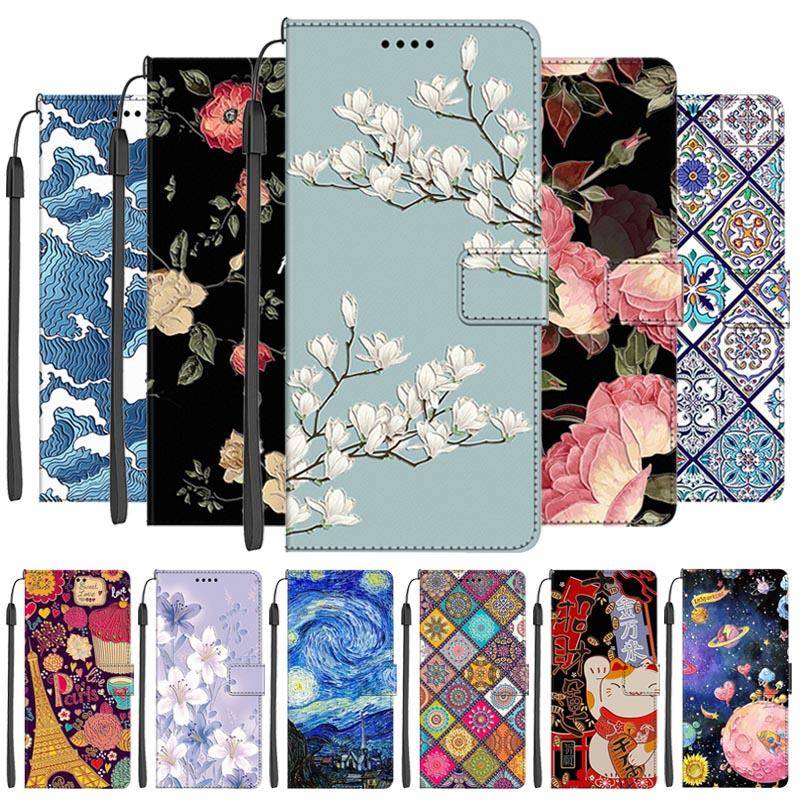 Flippfodral för Xiaomi Poco M8 Pro M8 POCO M7 Pro 5G Poco M7 4G Lyxigt Läderfodral Magnetiskt Sött Blommigt Kortfack