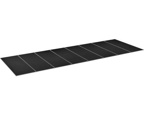 Kanalplasttak komplett HALLE Isolux bärande profiler rökfärgat 16x1050x4500 mm 8st skivor