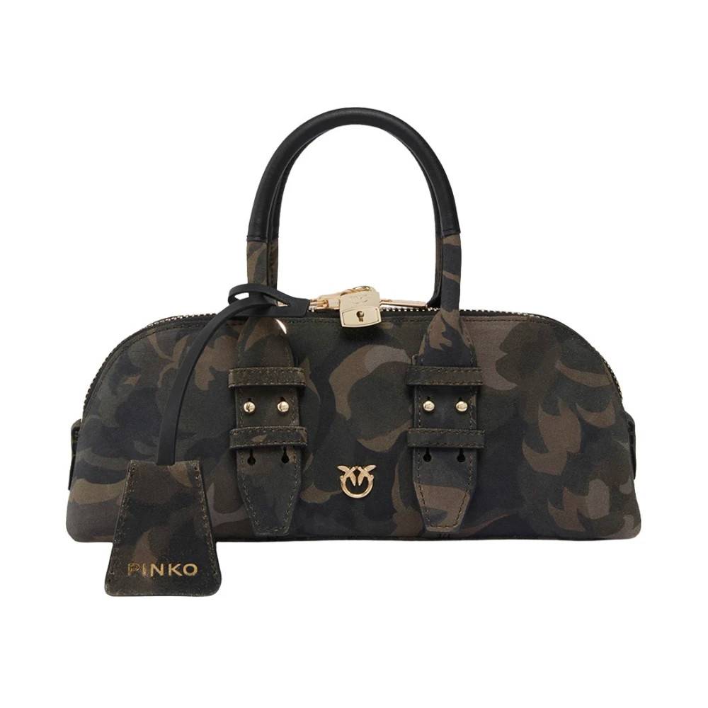PINKO Bowling Bag Horizontal - Tasker - Dame - Grøn - ONE SIZE - Uld