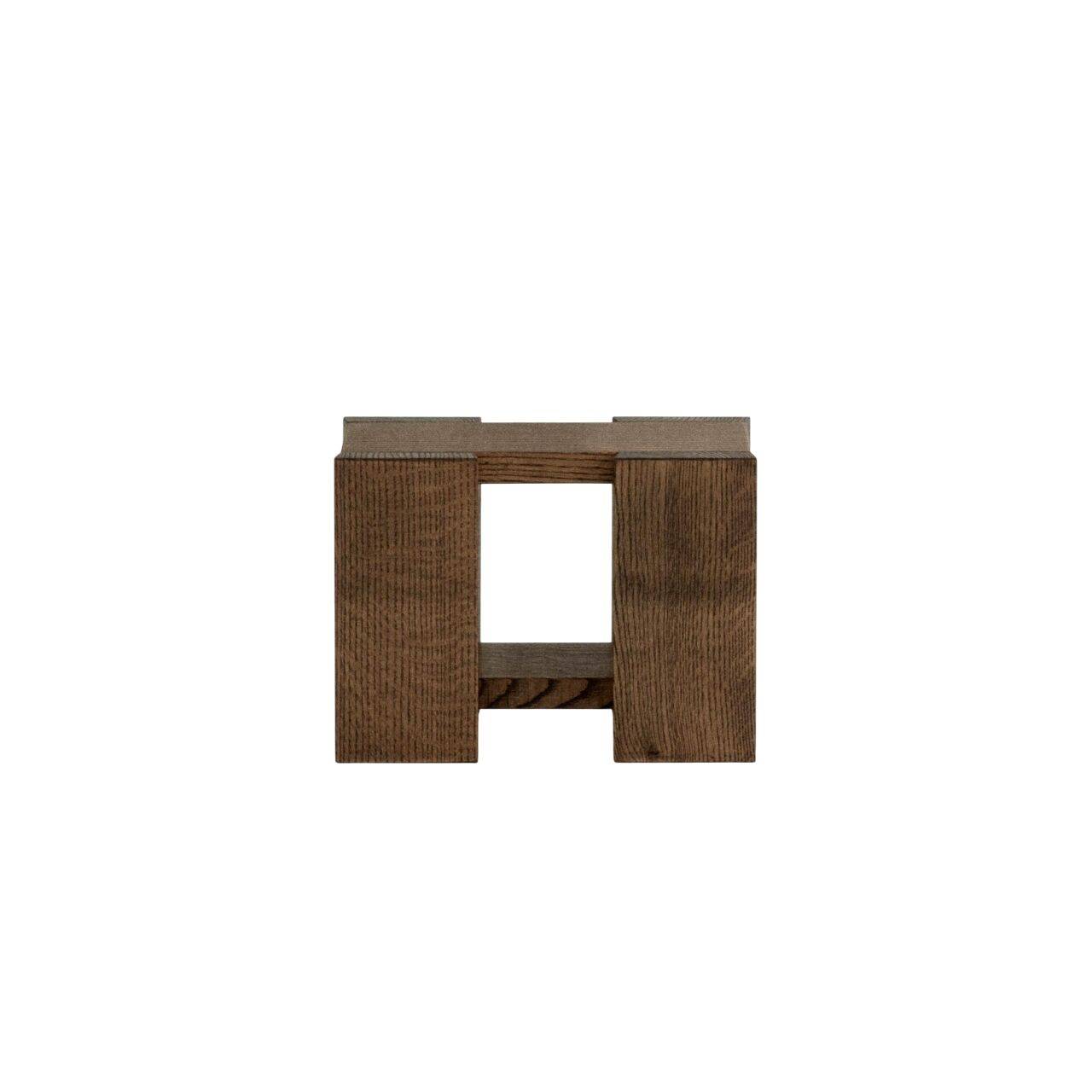 Etagére Sidebord Lille Røget Rød Egetræ.