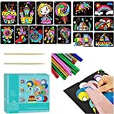 Children's Early Education Cartoon Magic Transfer Paper,Cartoon DIY Magic Wticker Transfer Painting Crafts Painting Art Kits (15 pcs Fairy World)