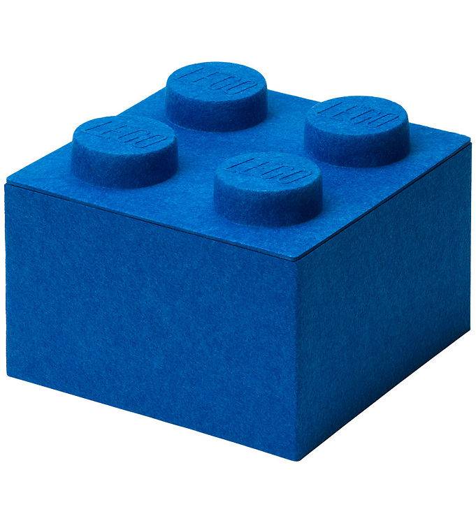 LEGO® Storage Opbevaringsboks - 4 Knopper - Filt - 25x25x18 - Bl - LEGO® Storage - OneSize - Opbevaring