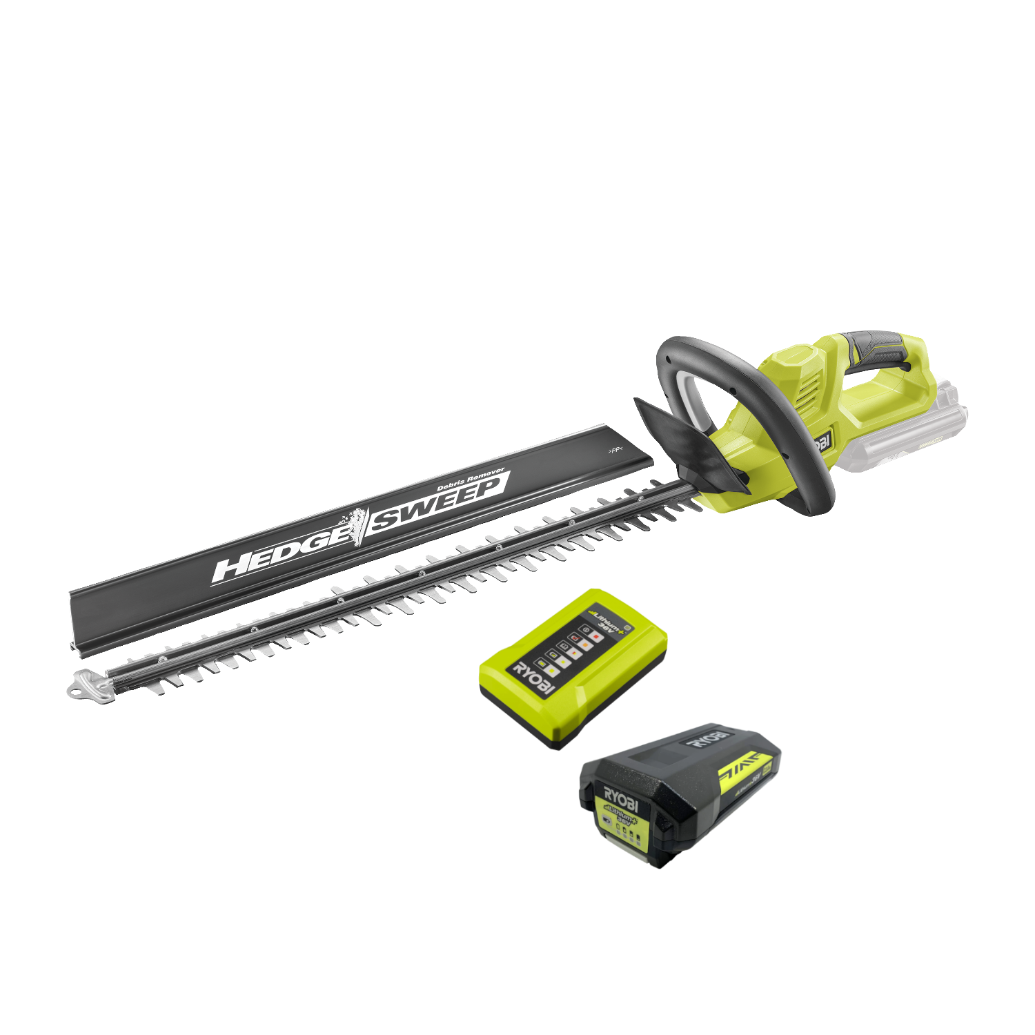 Ryobi RY36HT60A MAX POWER 36V Hækkeklipper med 2,0Ah batteri og lader