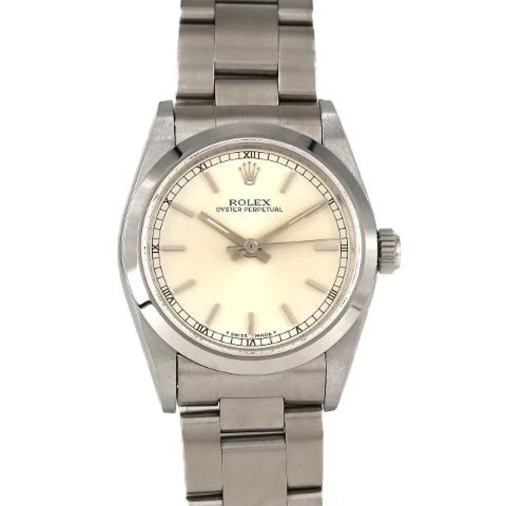 Rolex Vintage - Pre-owned Oyster Perpetual Stainless Steel Automatic Vintage - Dam - ONE Size -