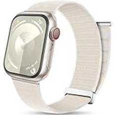 Mastten Nylonarmband kompatibelt med Apple Watch 49/46/45/44/42 mm, vävt justerbart sportarmband för iWatch Series 10/9/8/SE/7/6/5/4/3/2/1, kardborreband, polarstjärna