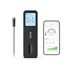 BFOUR Kötttermometer trådlös med stor LCD-display, 100 m trådlös kontroll, grilltermometer, magnethållare, stektermometer för ugn, grill, grill, röker, uppladdningsbar, BF-30
