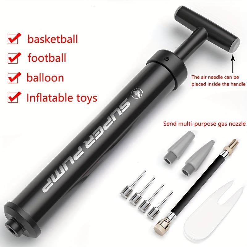 TEMU Portable Mini Inflator Basketball Inflator Manual Inflator Soccer Ball Air Pump Portable Air Tube