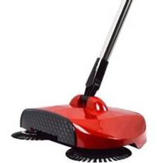 Hand push sopmaskiner push magic broom soptopp renare husdjur hårborttagning borste hem golv damm mopp hushållsrengöringstillbehör - Röd