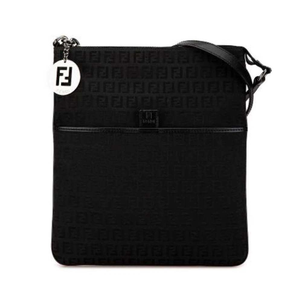 Fendi Vintage Pre-owned Canvas Crossbody Bag - Vintage - Dame - Sort - ONE SIZE - Læder