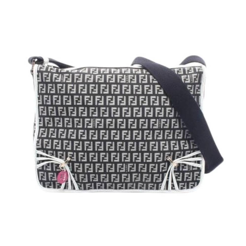 Fendi Vintage Pre-owned Vintage Canvas Skuldertaske - Vintage - Dame - Sort - ONE SIZE - Uld