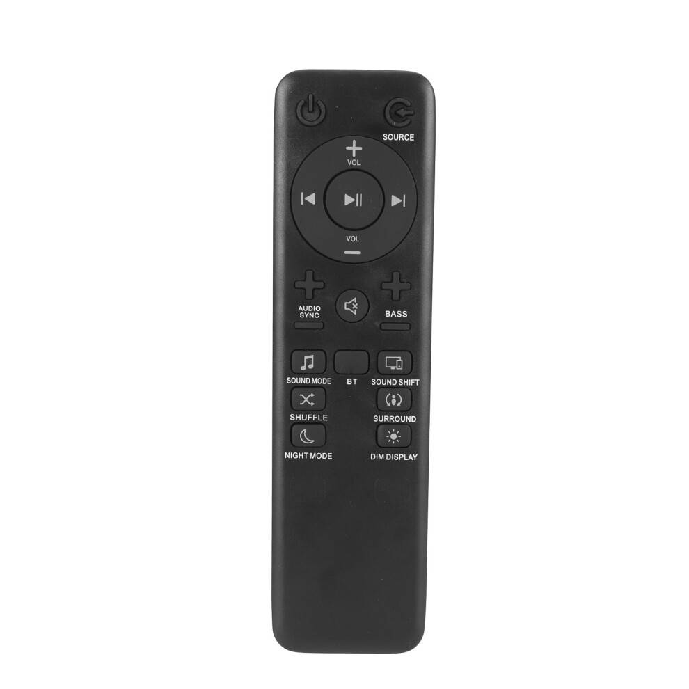 Højttalerfjernbetjening til soundbar, brugervenlig og holdbar udskiftningsfjernbetjening, batteridrevet med IR-udskiftningsteknologi,