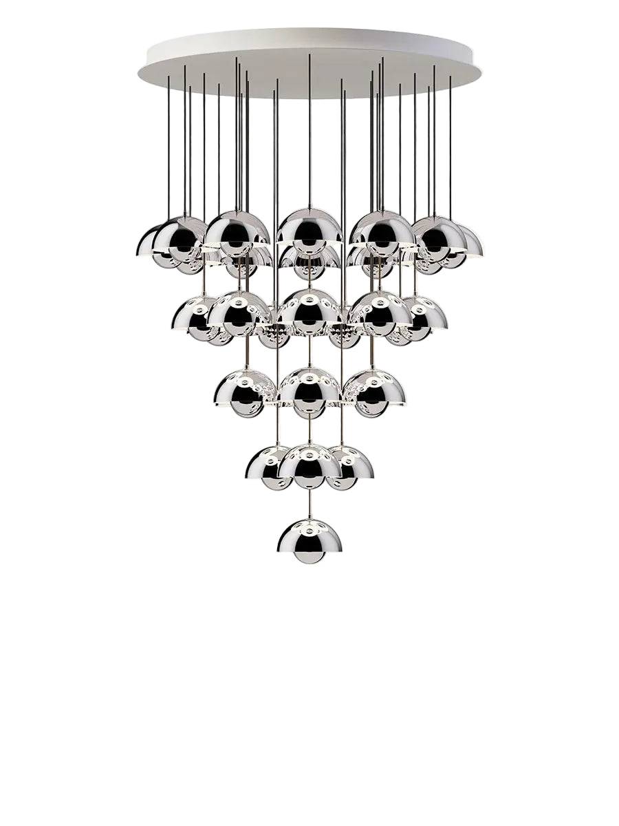 Flowerpot Chandelier VP10, 31 pendants fra &Tradition Tangy Pink - Jacobsen Plus