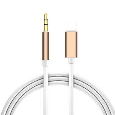 Lightning til 3.5mm minijack kabel - 1 m - Guld