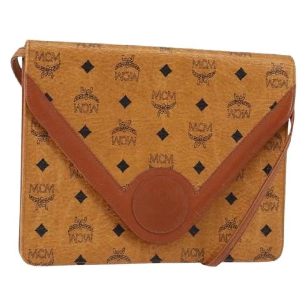 MCM Pre-owned Pre-owned Canvas Cross Body Taske - Vintage - Dame - Brun - ONE SIZE - Uld