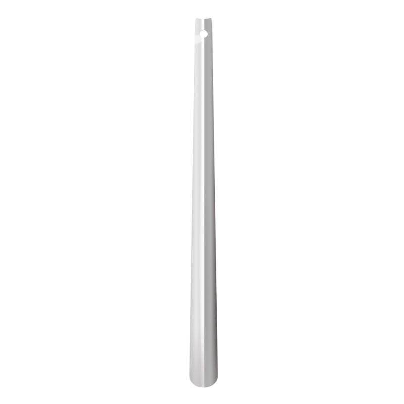 Langt skohorn i blankt metal - 80 cm