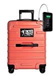 TOKYOTO Kabinväska Anti-repor bagage Carry-on CORAL 55x35x20 Resväska 20 tum i Lightweight 4 Hjulsresväska, Extra Liten Storlek för Barn med USB Powerbank 8000mAh Laddare (Resväska)
