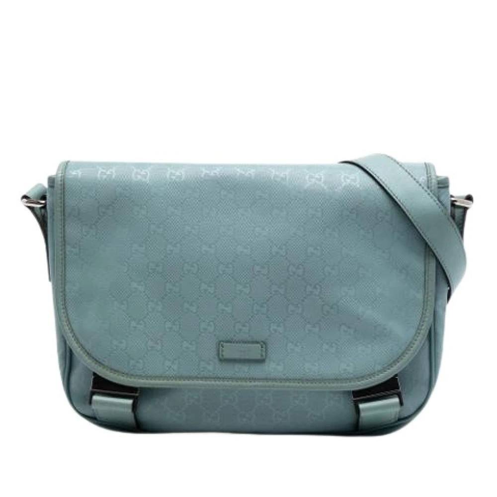 Gucci Vintage Pre-owned Vintage Crossbody Taske - Vintage - Dame - Blå - ONE SIZE - Uld