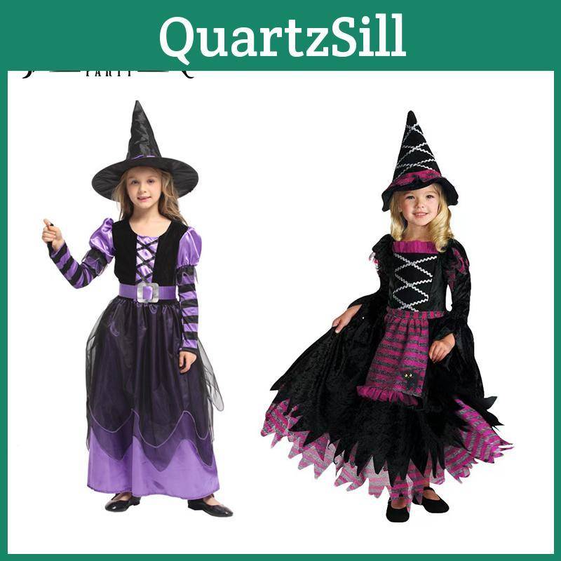 Utsökt Halloween-häxkostym för barn med silkeslent tyg och intrikata detaljer cm