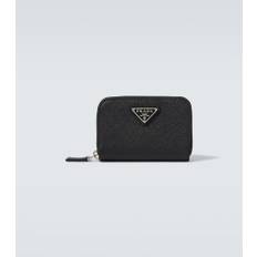 Prada Logo Saffiano leather coin purse