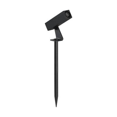 24V LED havespot med spyd, 2W, IP65, sort, firkantet, aluminium, 4000K
