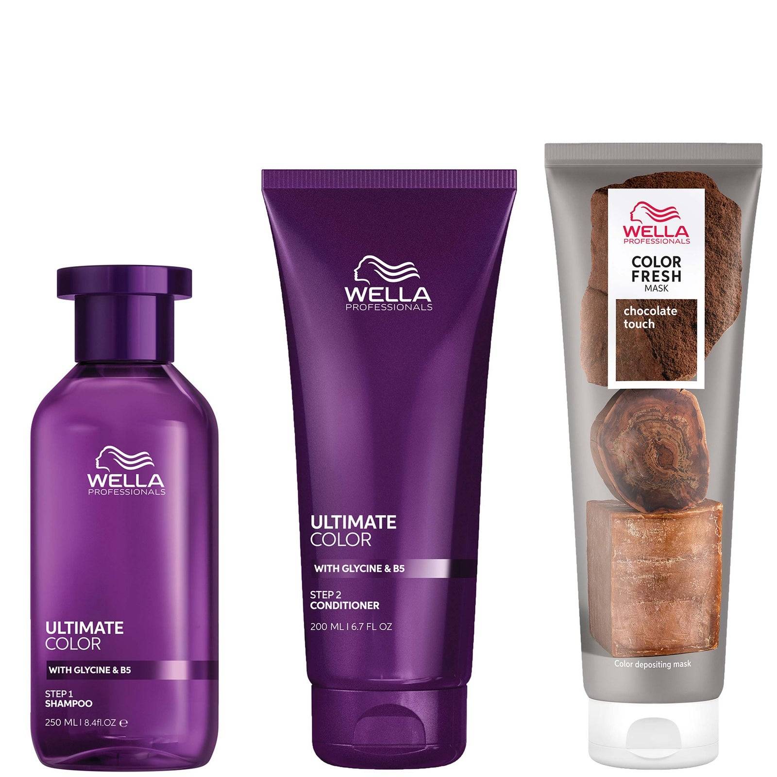 Ultimate Color Shampoo, Conditioner and Color Fresh Mask Bundle For all Coloured Hair - Chocolate Touch