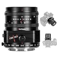 7artisans Tilt 50 mm F1.4-objektiv, fullformat, manuellt fokus för spegelfria kameror, objektiv för M43-Mount-kameror