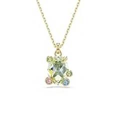 Swarovski Gema hängsmycke, blandade snitt, flerfärgad, guldfärgad, En storlek