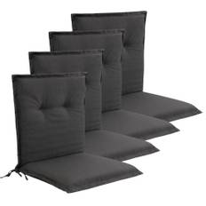 Luksus PLUS havehyndepakke til havestol 4 stk. - Tyk skumkerne 7 cm - Antracit grå havestols hynder med ekstra høj komfort & UV-resistent betræk - Nordstrand Home hynder