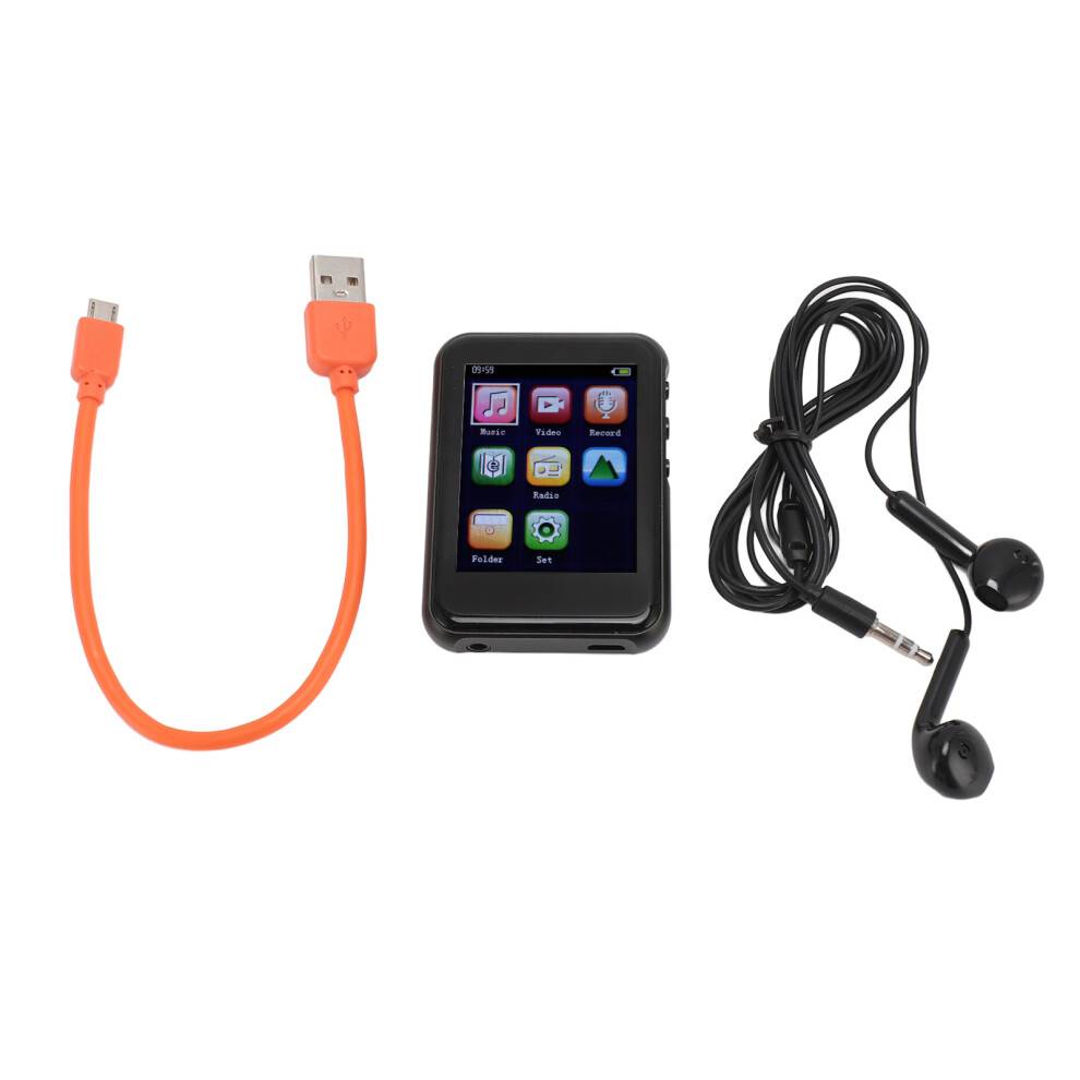 Touchskærm MP3-afspiller med Bluetooth 5.3 HiFi tabsfri lyd FM-radio E-bogslæser Stemmeoptager Android-system Op til 512 GB lagerplads, trådløs